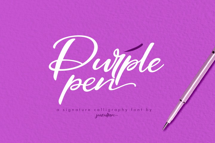 Beispiel einer Purple Pen-Schriftart
